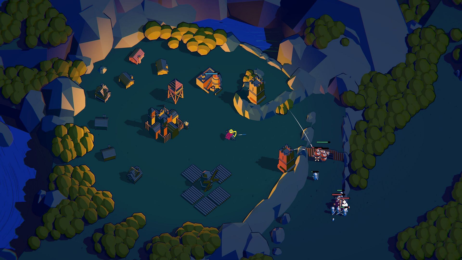 Thronefall looks simple but offers a great tower defense experience (Image via GrizzlyGames)