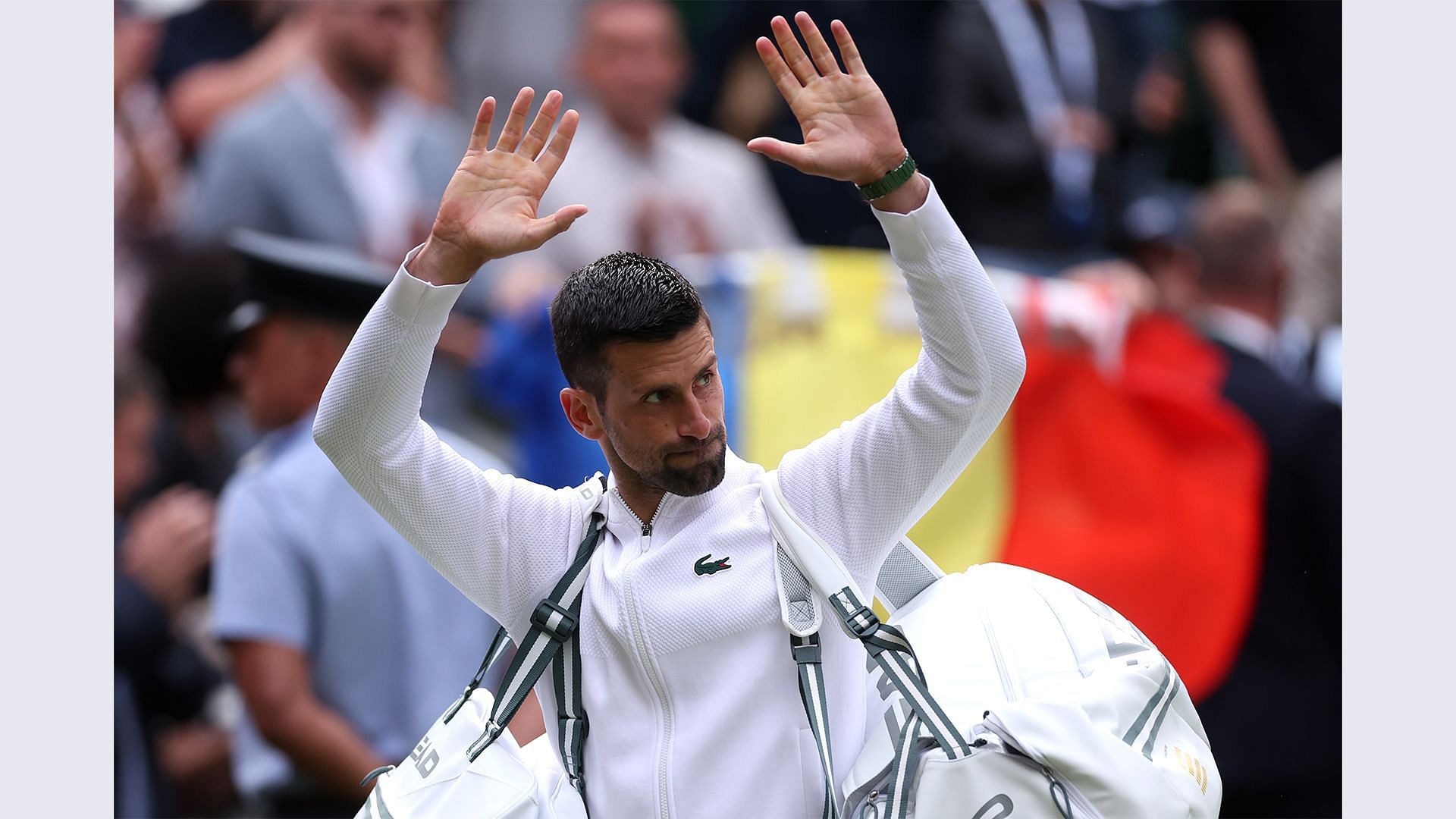 Novak Djokovic in the Wimbledon final 3 weeks after surgery