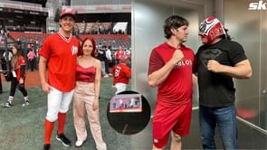 PHOTO: Trevor Bauer's agent Rachel Luba leads "legendary dance party" during rain delay at pitcher's LMB game against Bravos de Leon