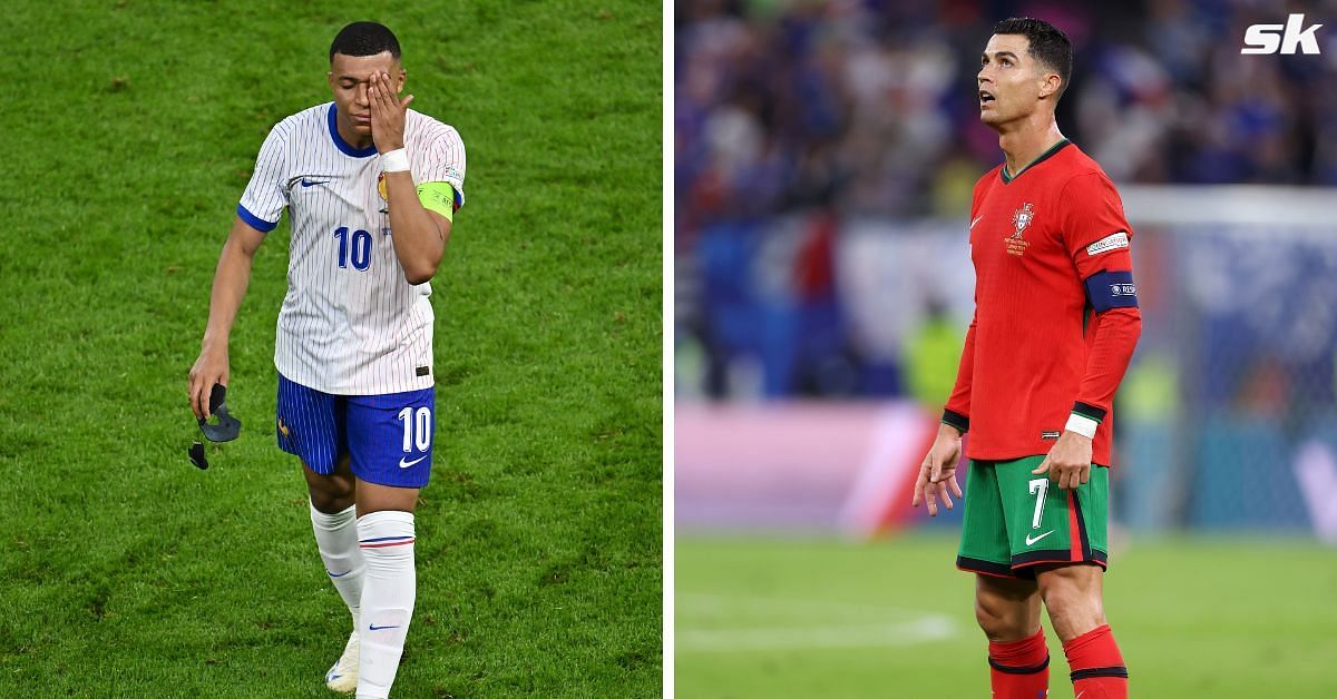 Kylian Mbappe and Cristiano Ronaldo fail to score in Euro 2024 quarter final (Images via Getty)