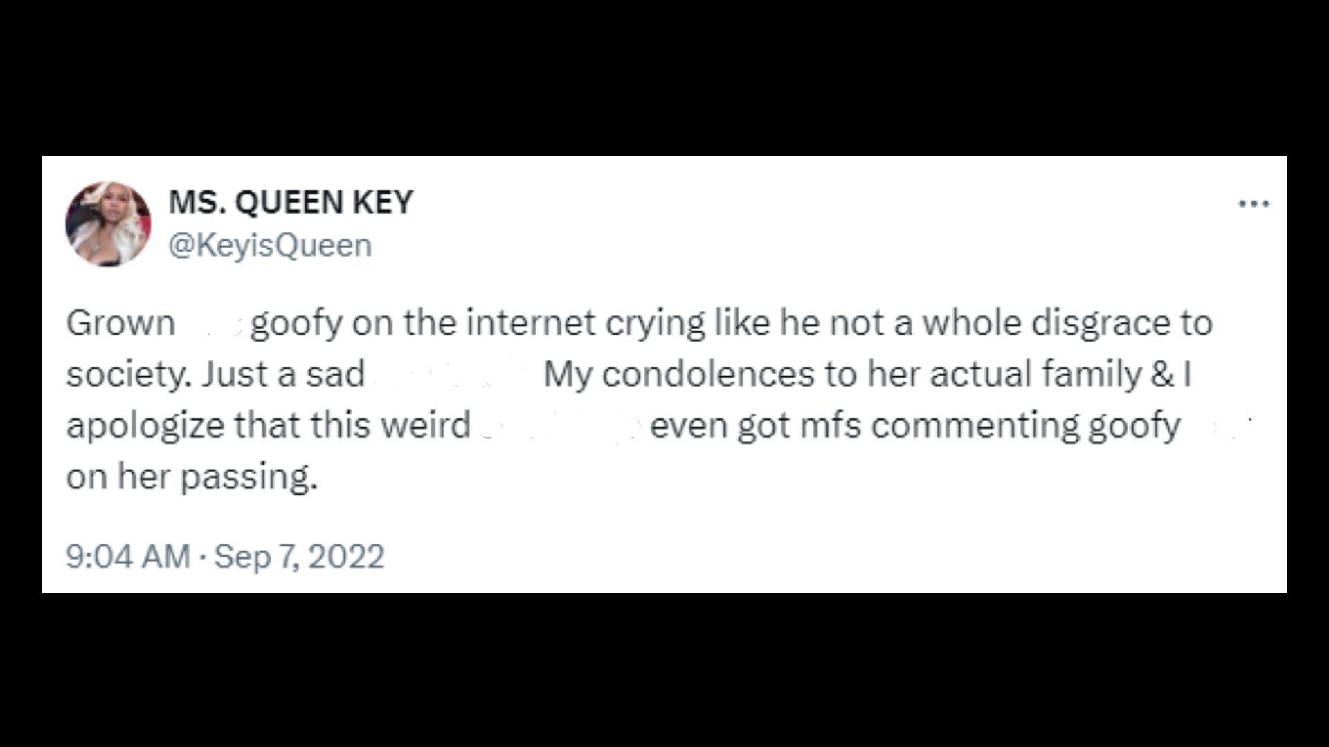 A tweet shared by Queen Key criticizing Breezy in the past (Image via X/KeyisQueen)