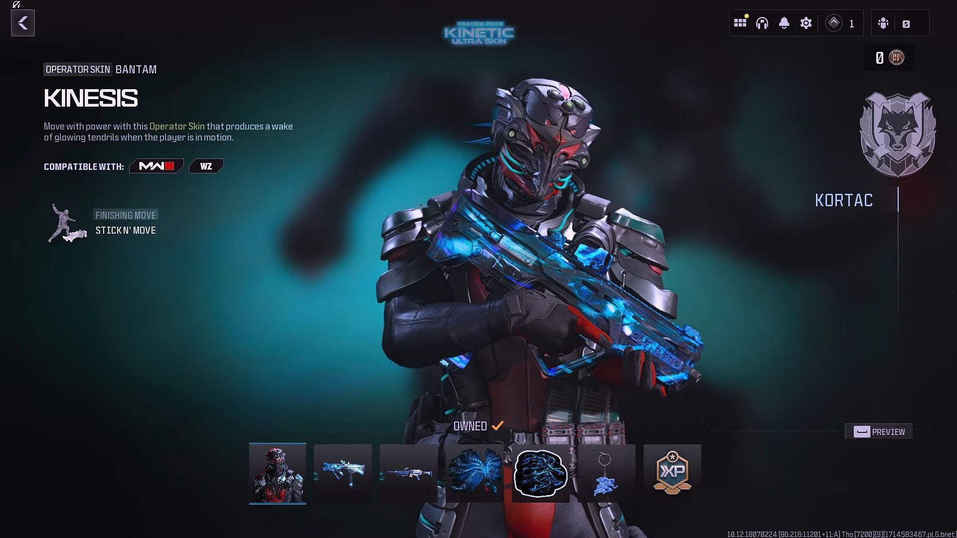 &quot;Kinesis&quot; Operator skin for Bantam (Image via YouTube/@AustinSixx6)