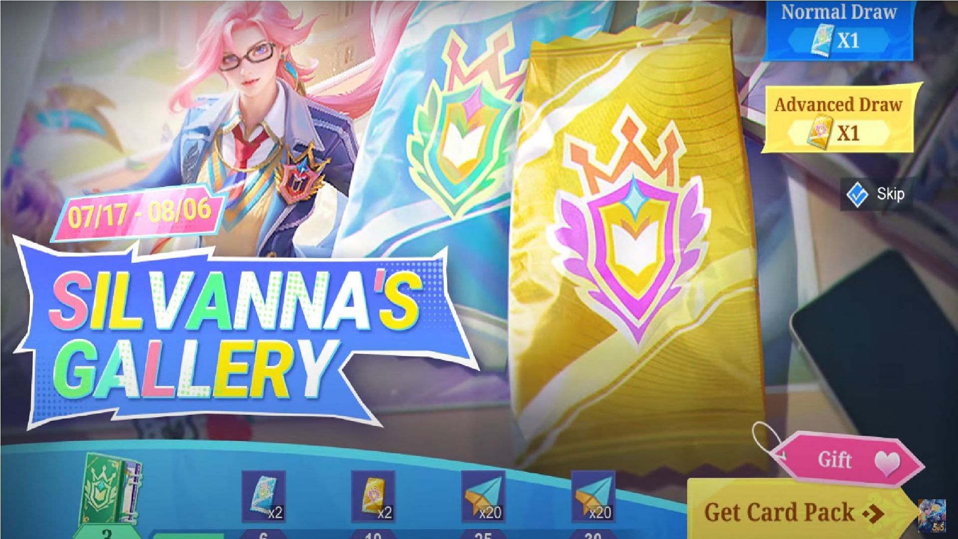 You can earn a new Silvanna skin for collecting all the cards in Silvanna&#039;s Gallery (Image via Moonton Games)