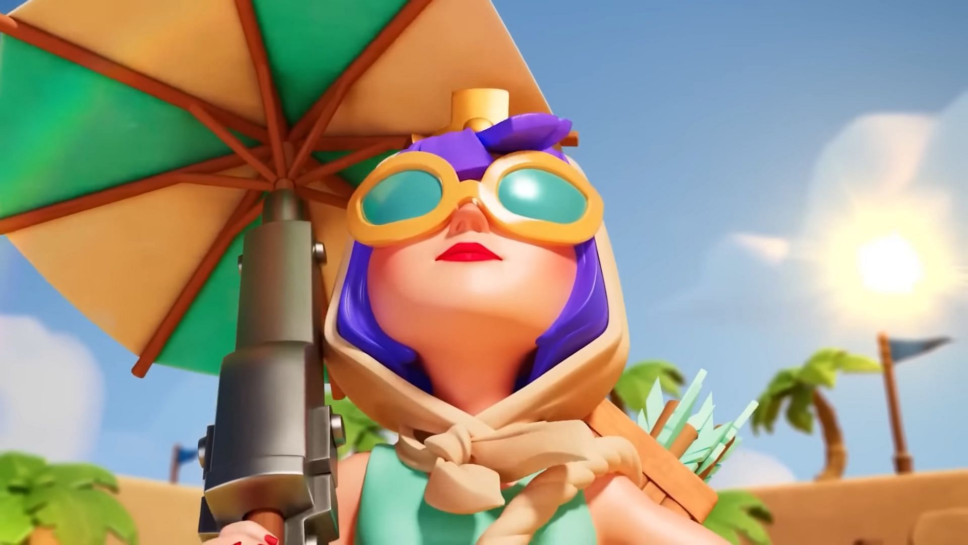 Archer Queen at the beach (Image via Supercell)