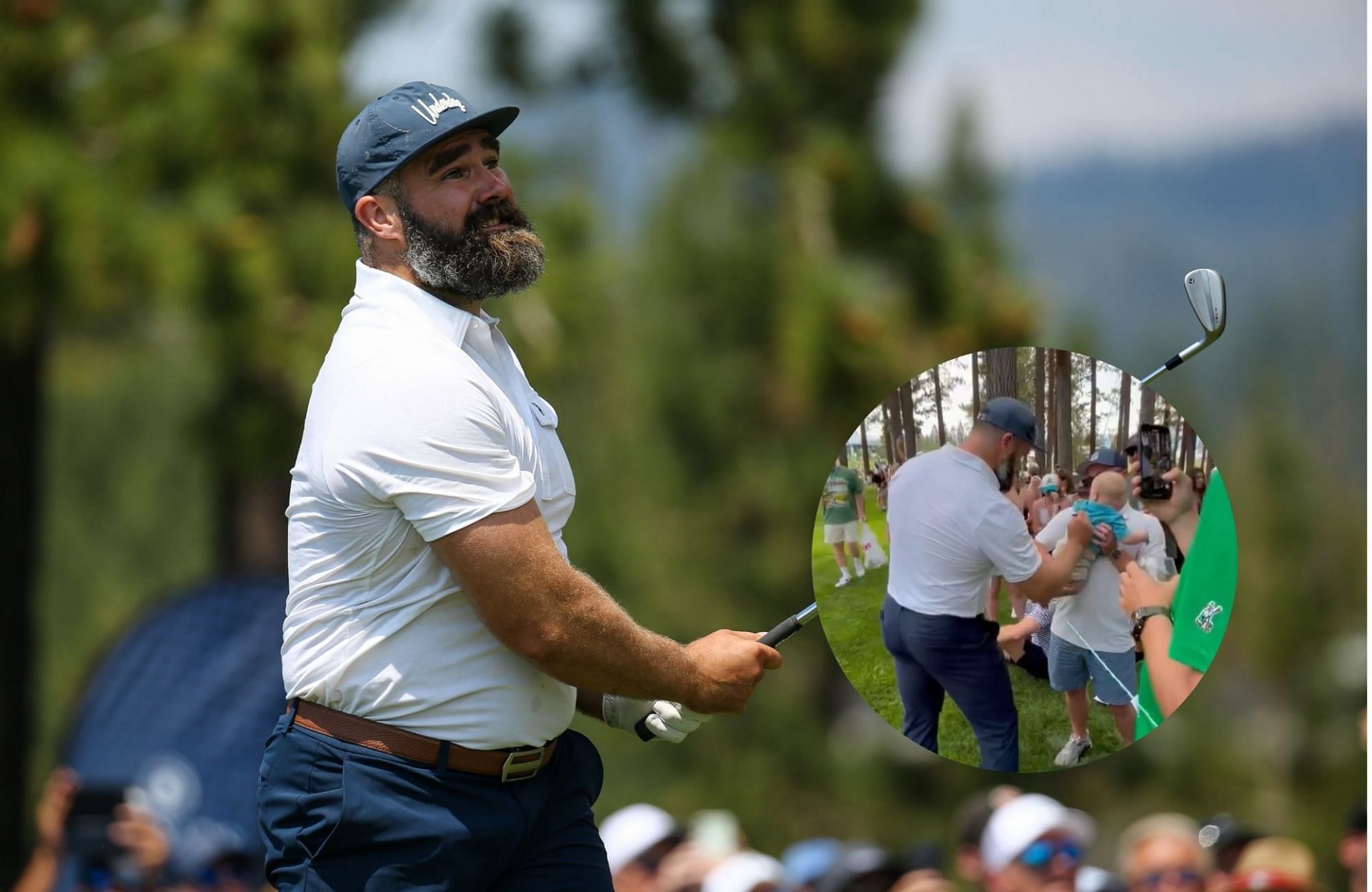 WATCH: NFL star Jason Kelce signs a golf fan’s baby at the American ...