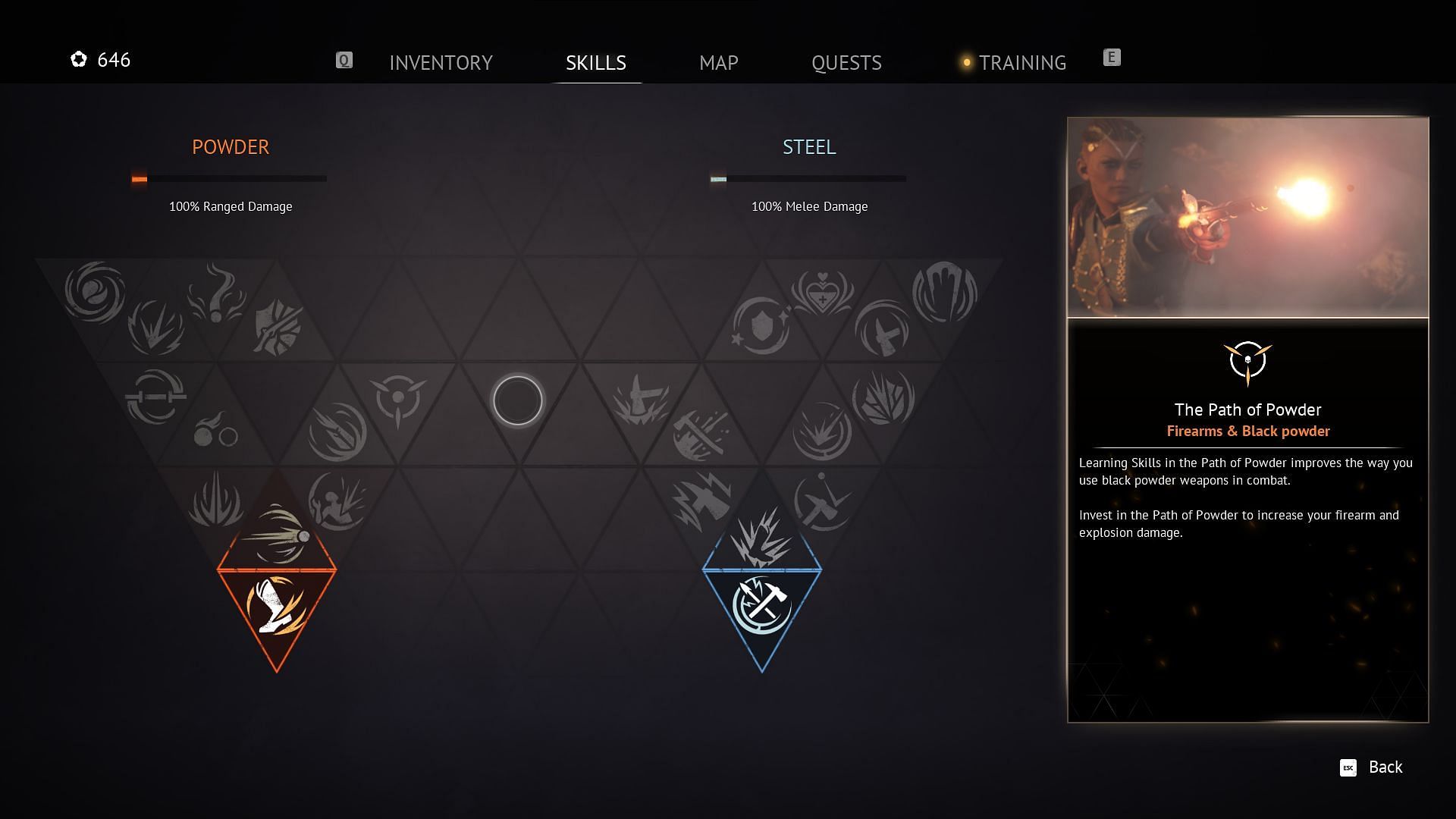 Flintlock has dedicated skill trees (Image via Kepler Interactive)