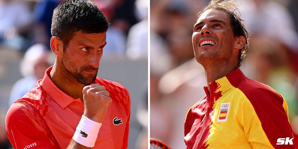 Novak Djokovic (L), Rafael Nadal (R) pictured at Roland-Garros: Image Source- Getty