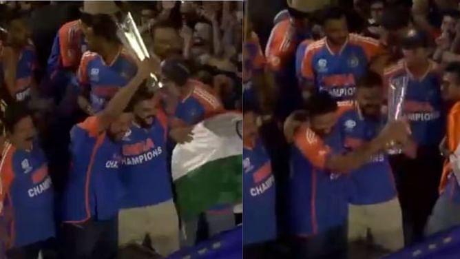 रोहित शर्मा और विराट कोहली ने ट्रॉफी के साथ मनाया जबरदस्त जश्न, बस की छत पर से लाजवाब वीडियो आया सामने