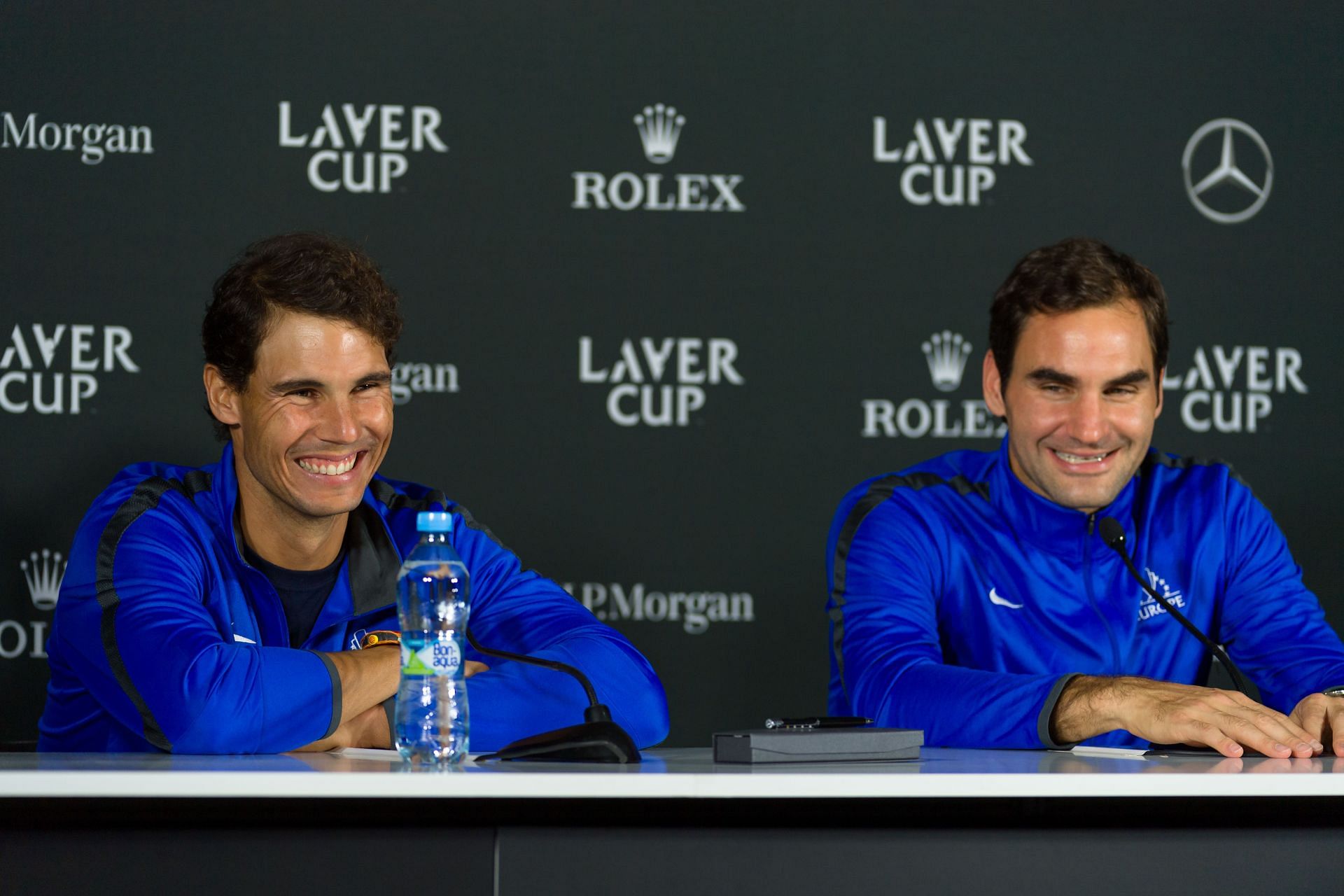 Rafael Nadal (left) and Roger Federer (Source: Getty)