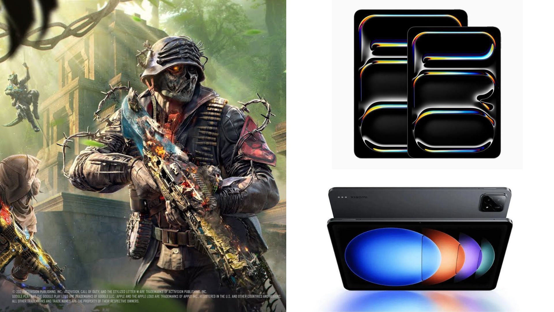 Most tablets with a powerful Snapdragon chip can run the game at high framerates (Image via Call of Duty, Xiaomi, Apple)