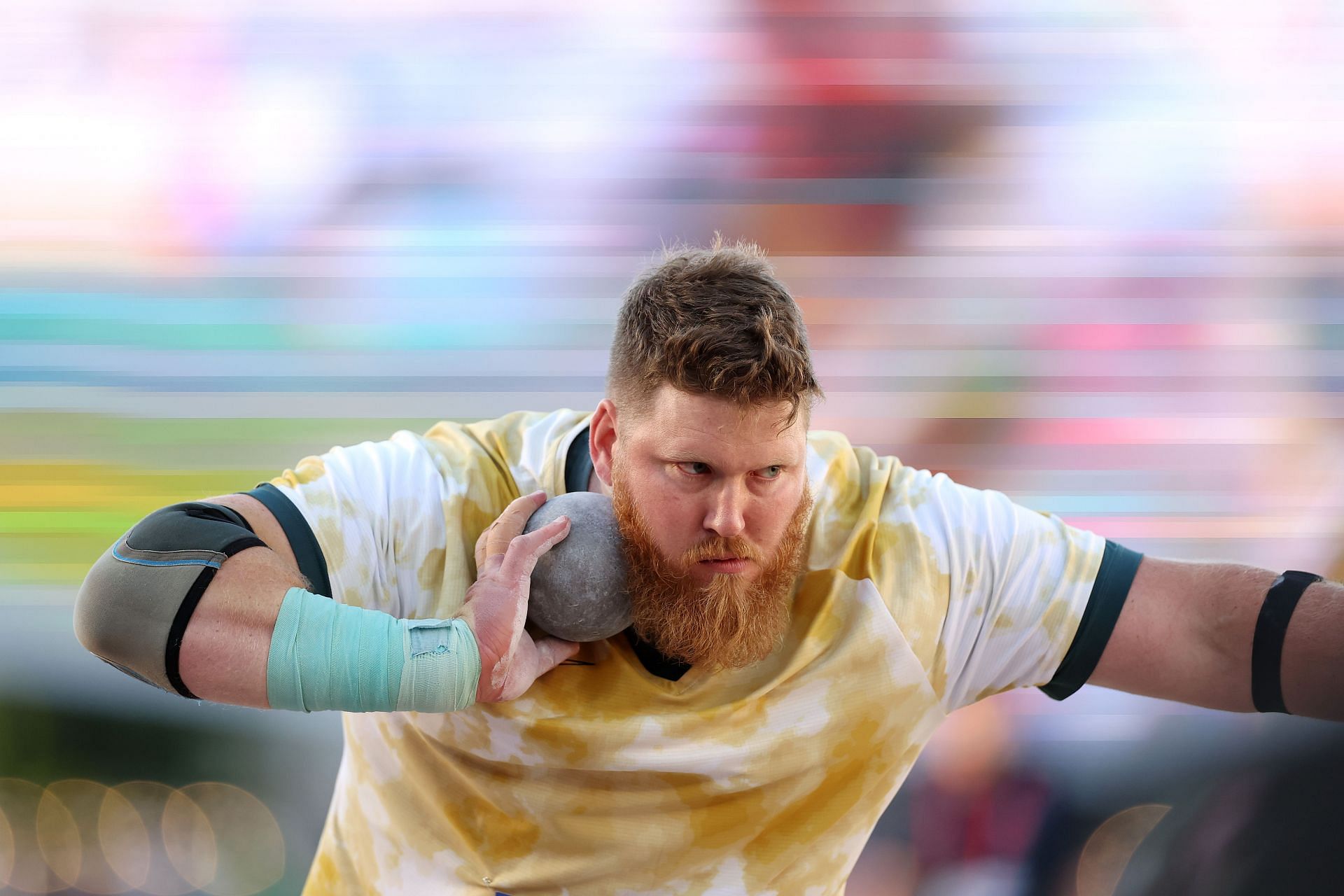 Enter caption Ryan Crouser competing at the U.S. Olympic Track and Field Trials 2024 [Image Source: Getty]