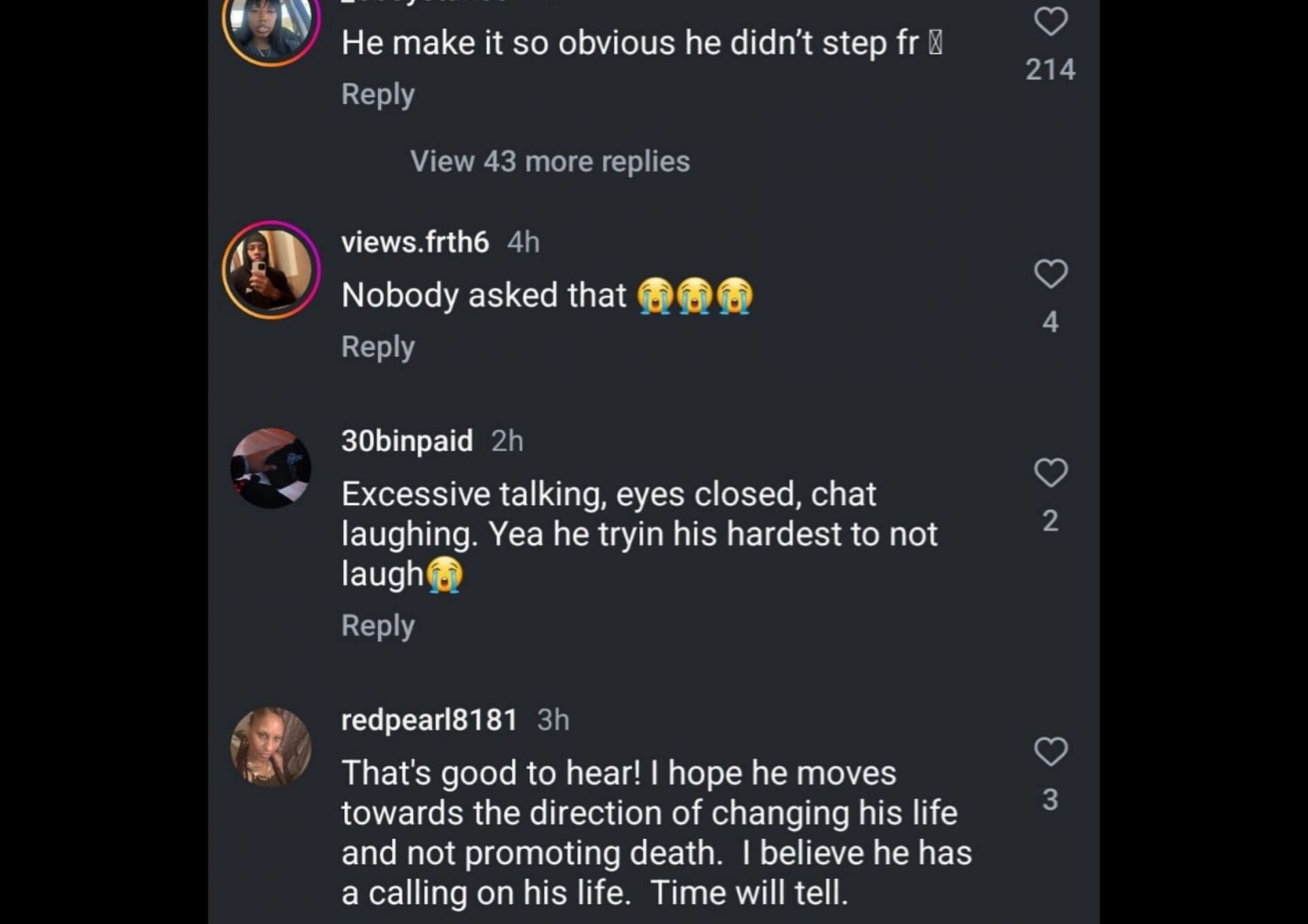 Netizens react to the Instagram Live (Image via Instagram)