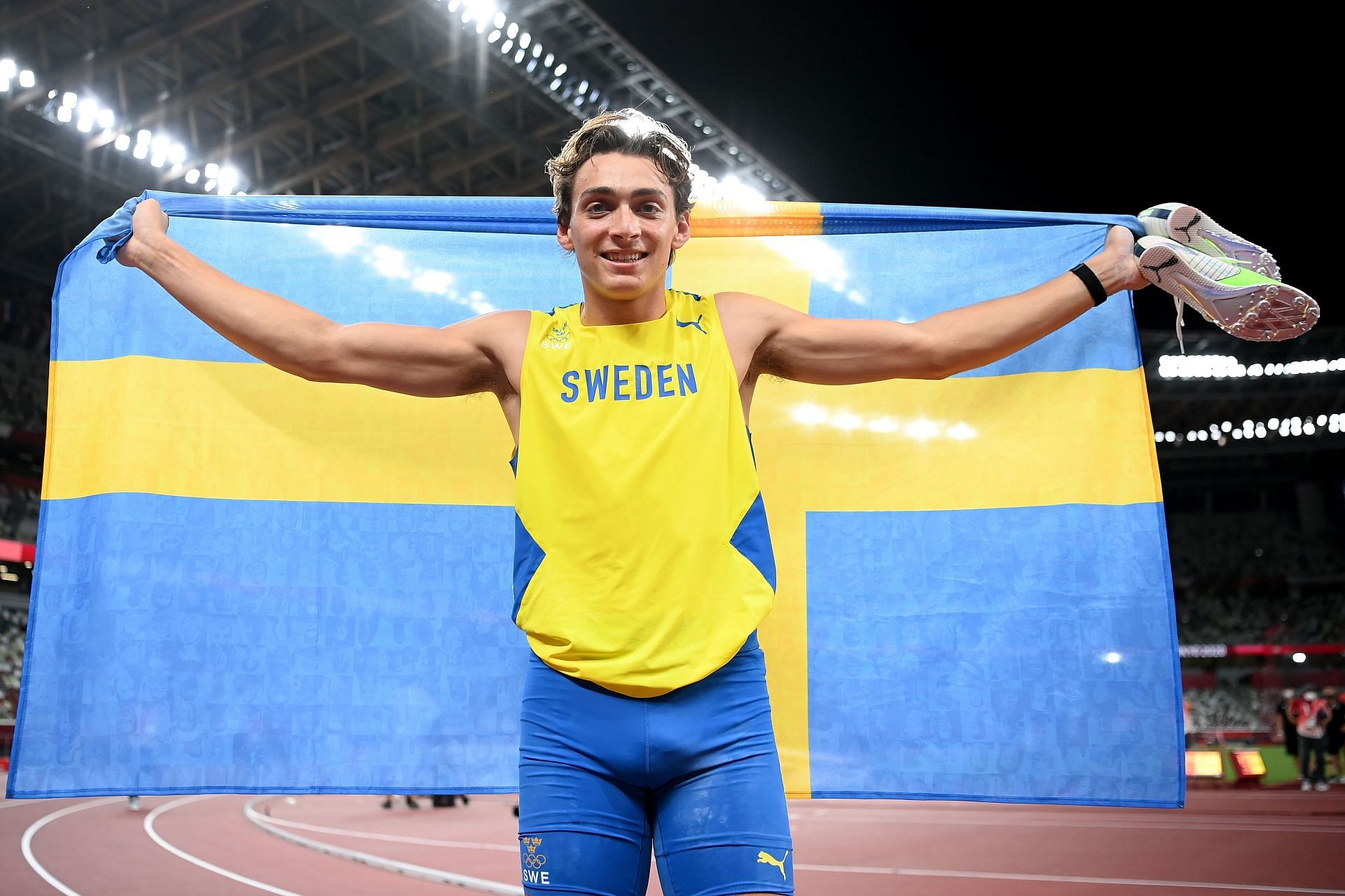 Armand Duplantis at Tokyo 2020 Olympic Games (Photo by Matthias Hangst/Getty Images)