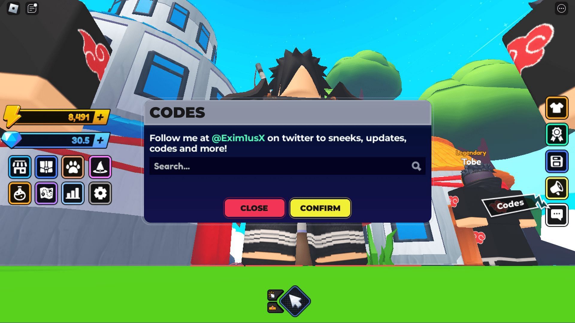 Redeem codes in Anime Heroes Simulator with ease (Image via Roblox)