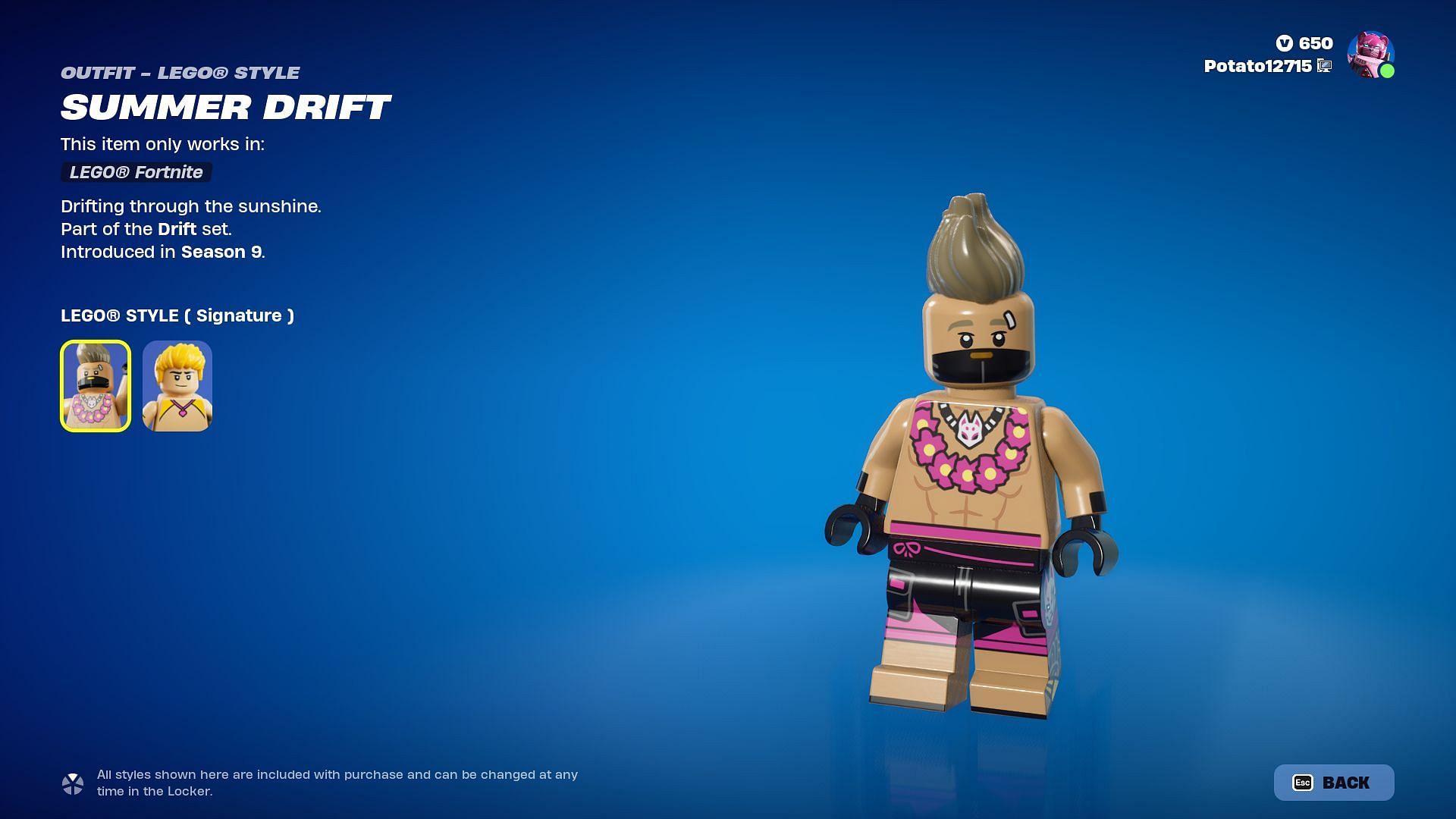 You can purchase the Summer Drift skin in Fortnite separately (Image via Epic Games)