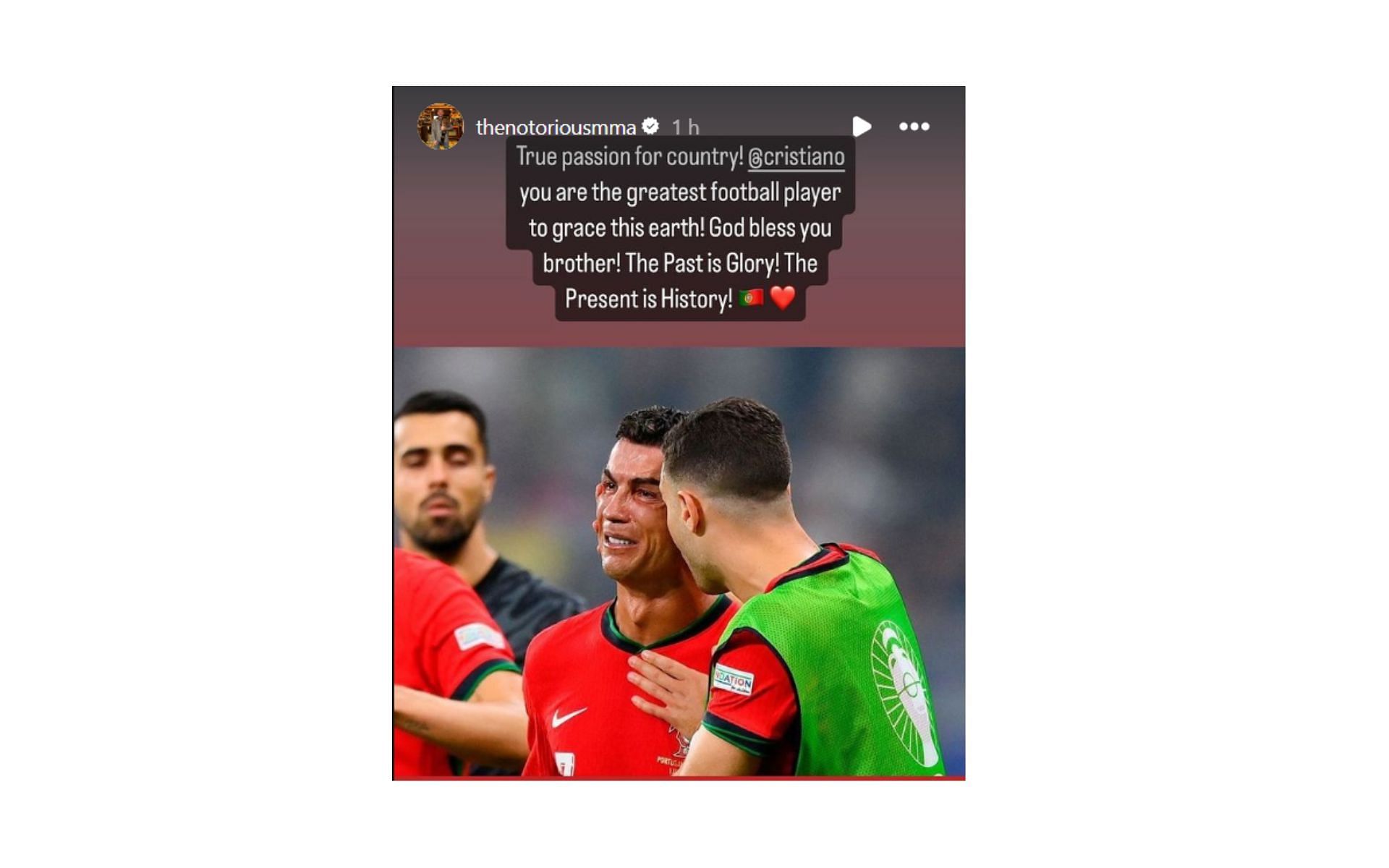 Conor McGregor hails Cristiano Ronaldo as the greatest [Images courtesy: @thenotoriousmma on Instagram]