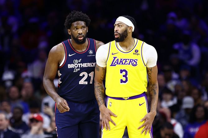 Joel Embiid proves he hasn't lost his soccer touch while playing keepie uppies with Anthony Davis