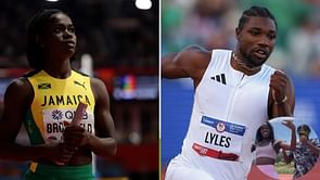 "We're about to come for you"-Noah Lyles' girlfriend Junelle Bromfield impresses with rap skills as he hypes her up during training for Paris Olympics