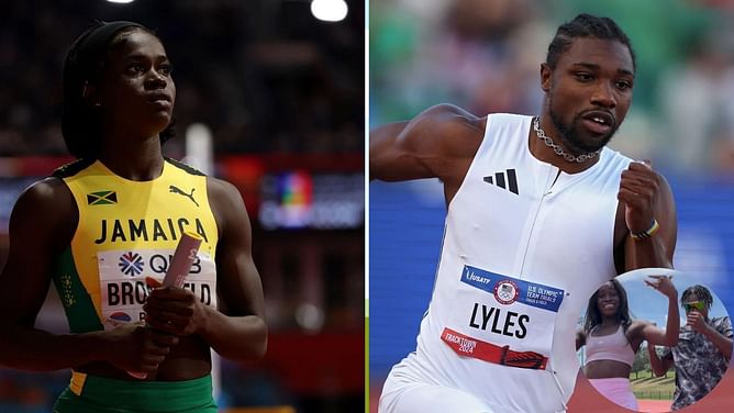 "We're about to come for you"-Noah Lyles' girlfriend Junelle Bromfield impresses with rap skills as he hypes her up during training for Paris Olympics