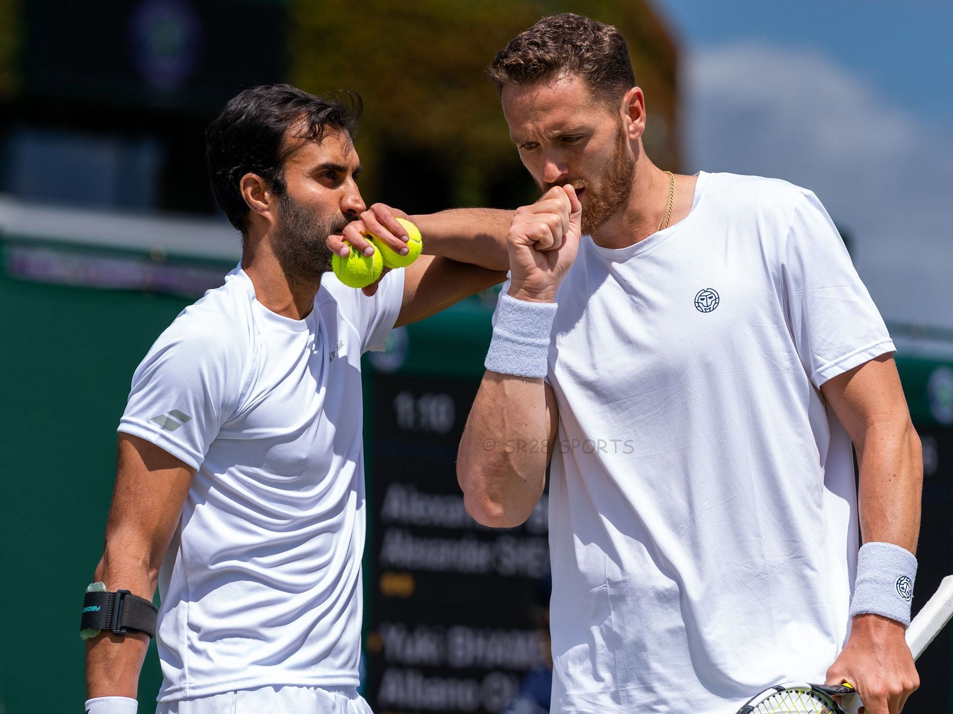 Yuki Bhambri and Albano Olivetti at Wimbledon 2024; Image Credit - Priyan Rajendhiran