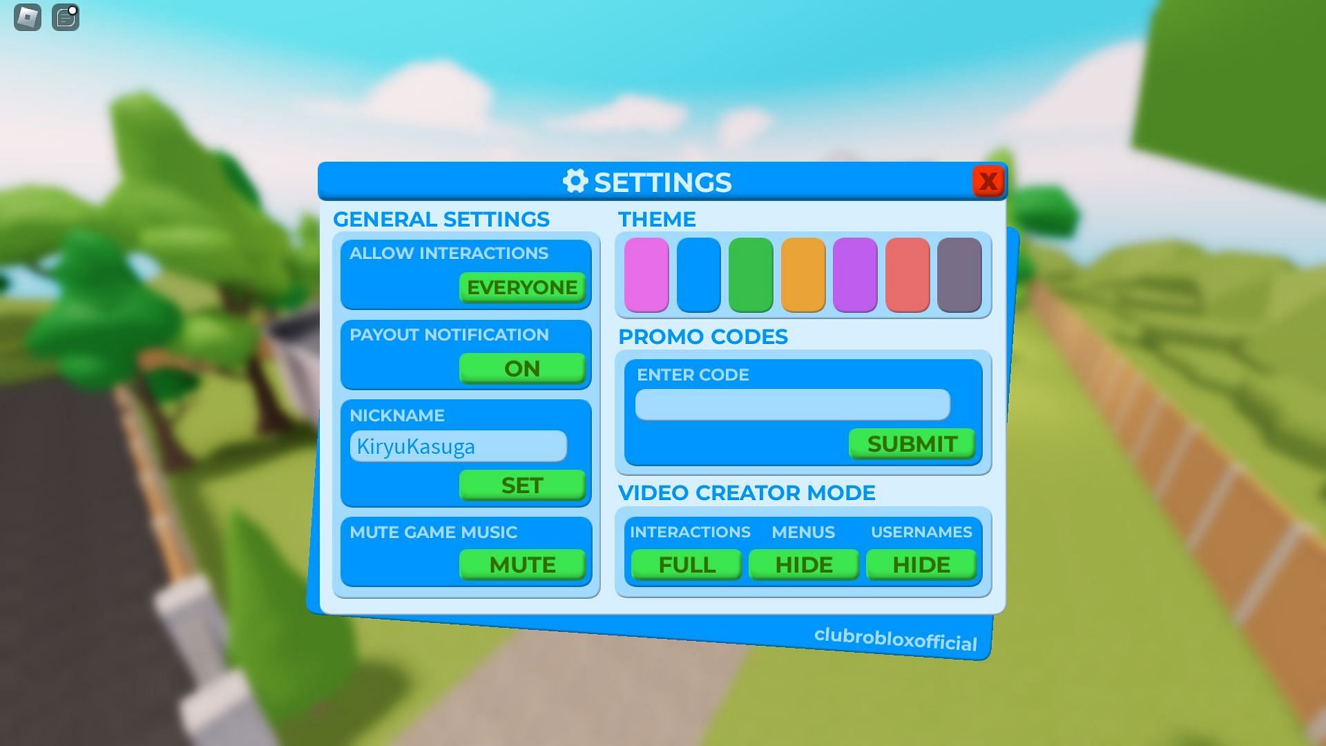 Active codes for Club Roblox (Image via Roblox)