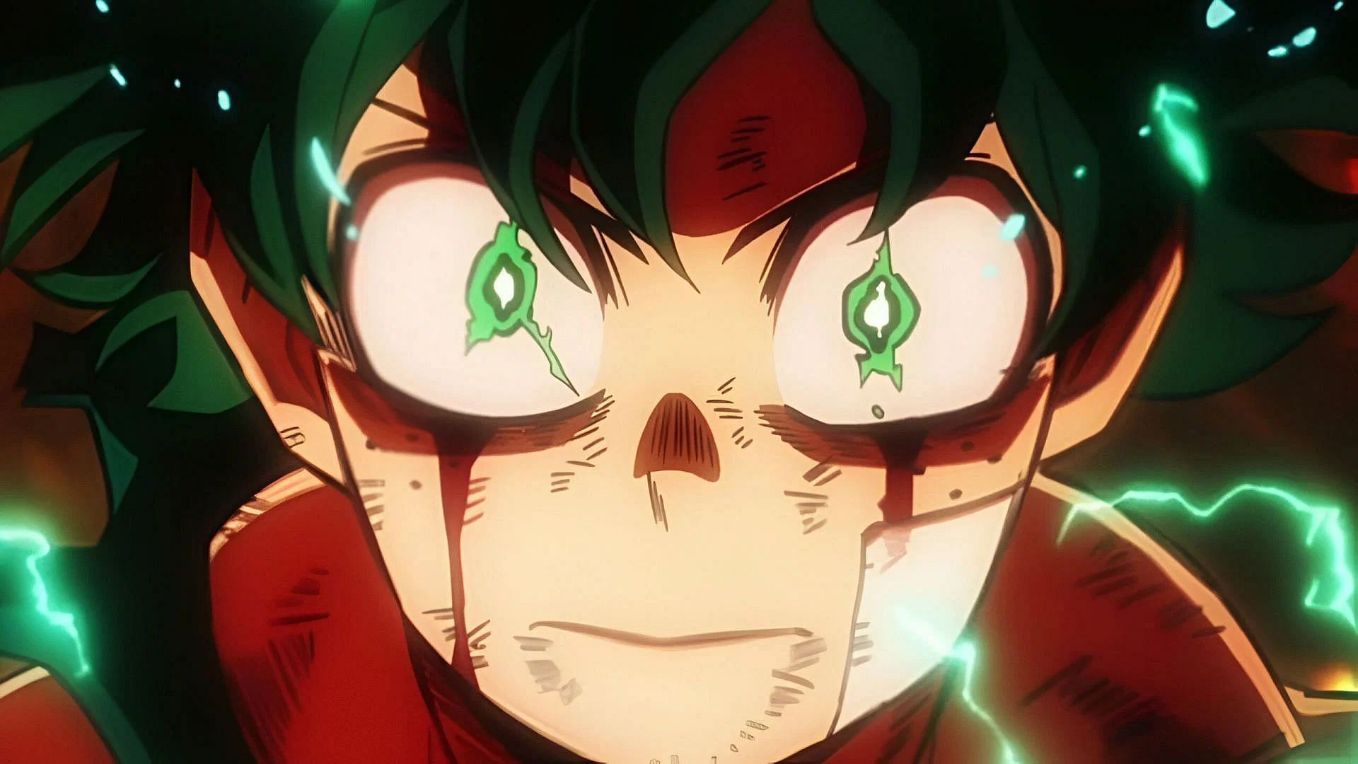 Deku as seen in the anime (image via Bones)