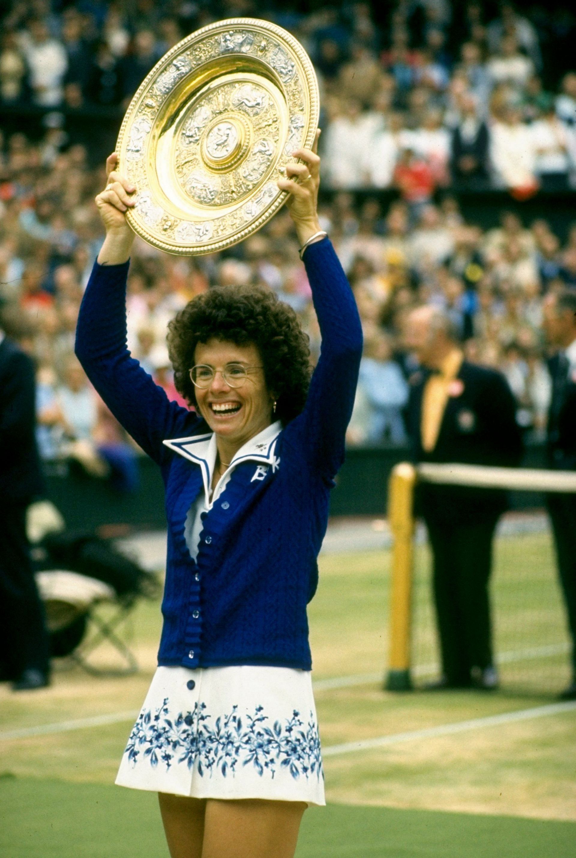 Billie Jean King pictured at SW19