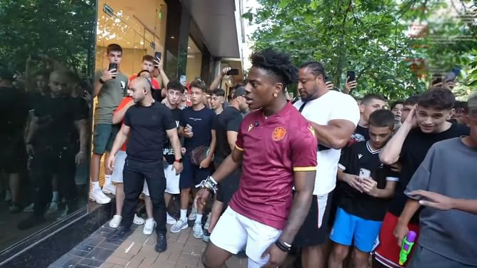 IShowSpeed angrily reacts to Bulgarian fans appearing to chant the n-word on livestream