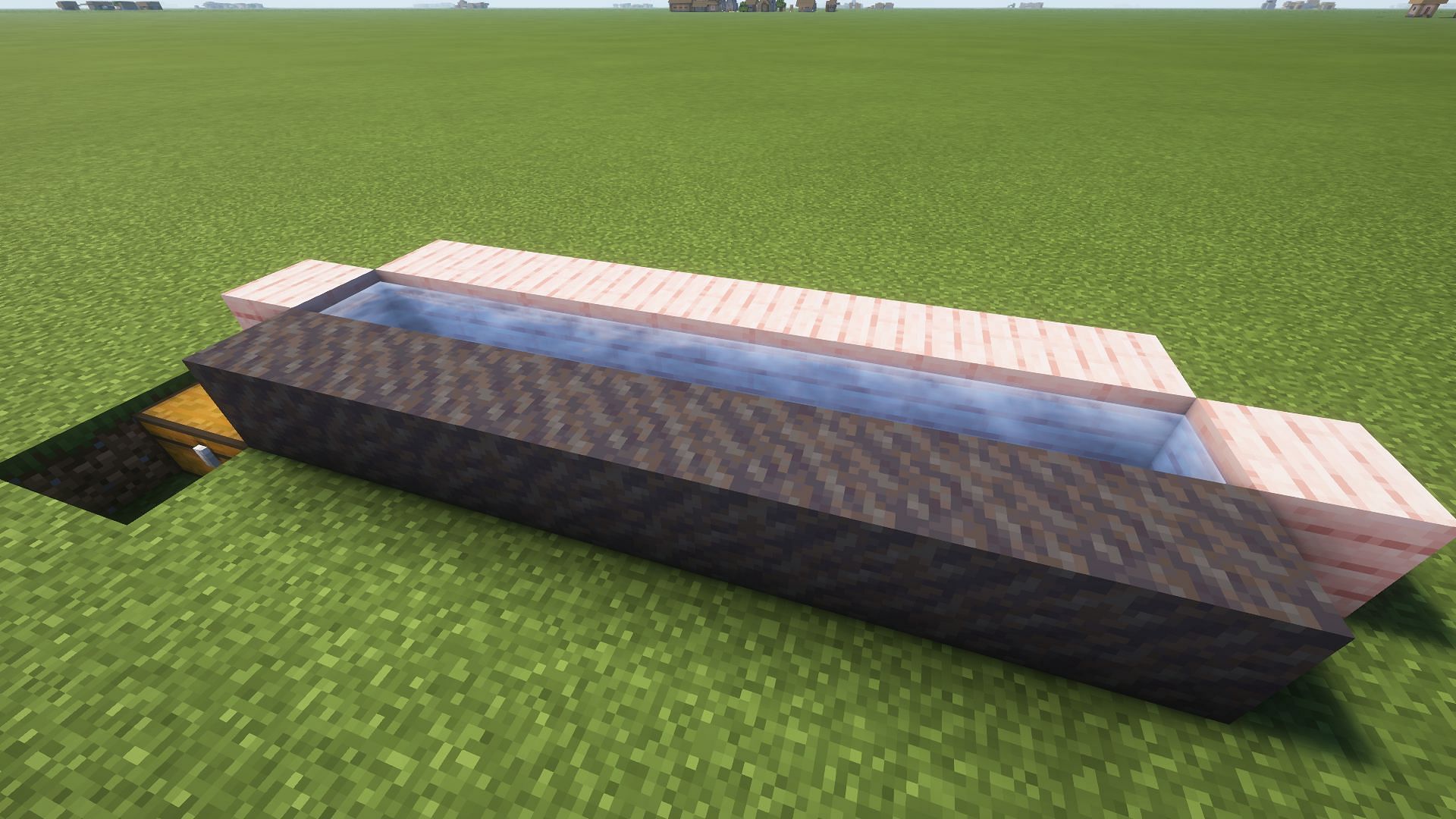 The water was added next to the mud (Image via Mojang)