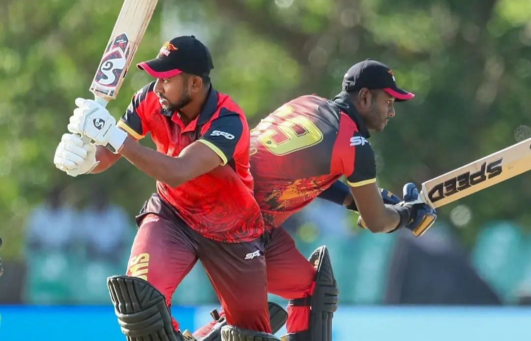 Kamindu Mendis and Angelo Mathews (Image via Instagram/@lplt20)