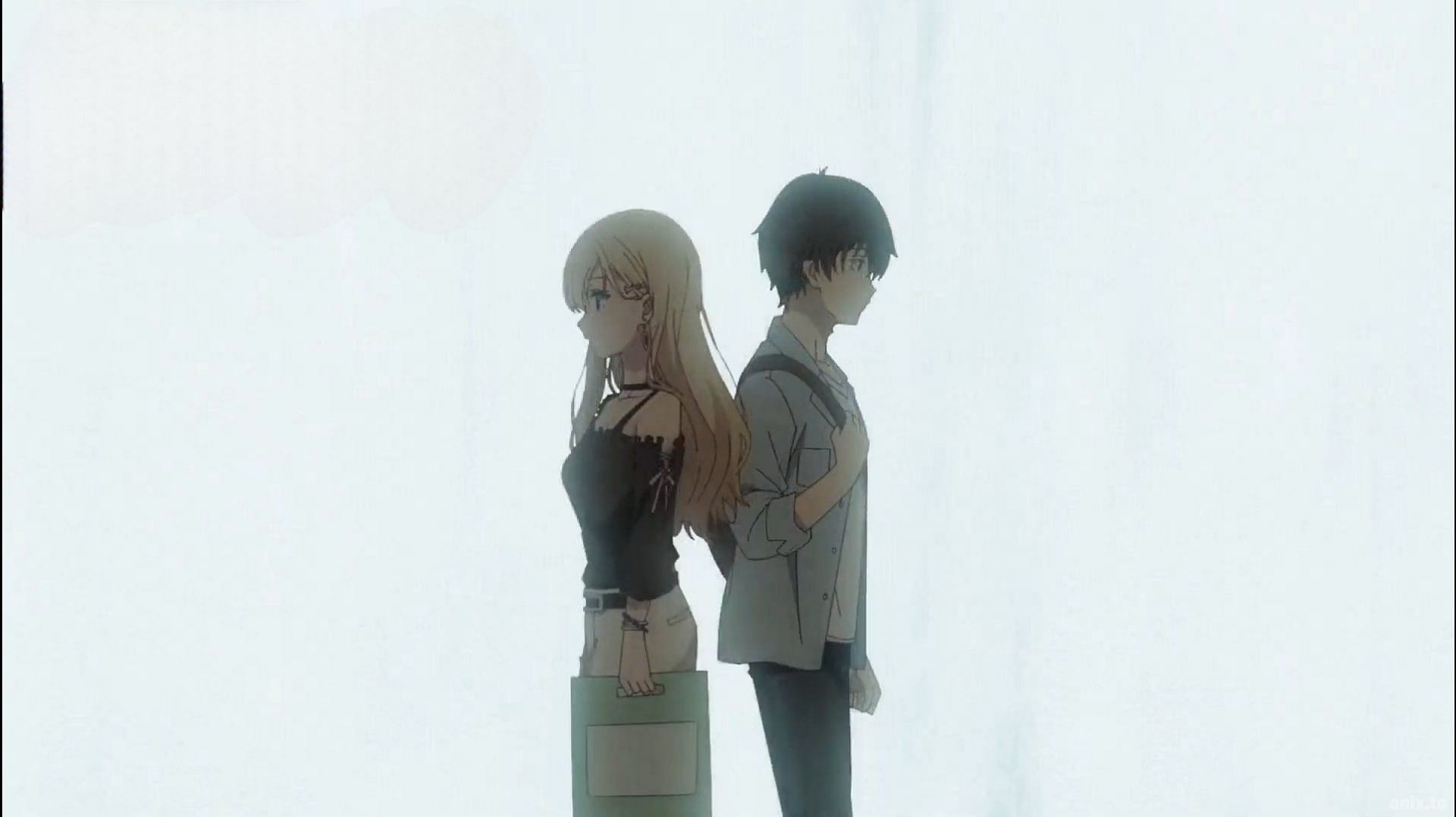 Saki and Yuuta, as seen in the anime (Image via Studio DEEN)