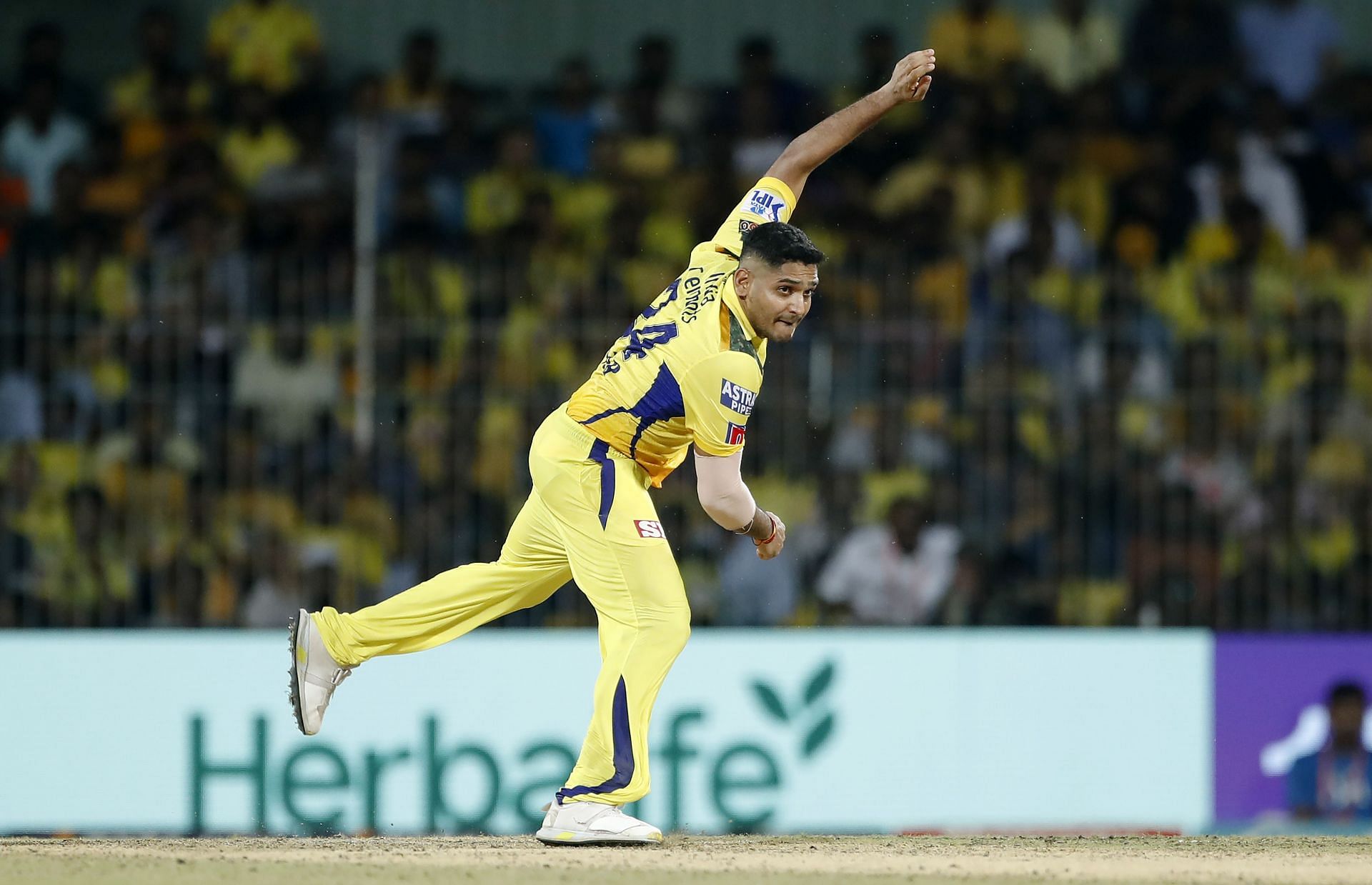 Tushar Deshpande in action during the IPL (Image Credit: Getty Images)