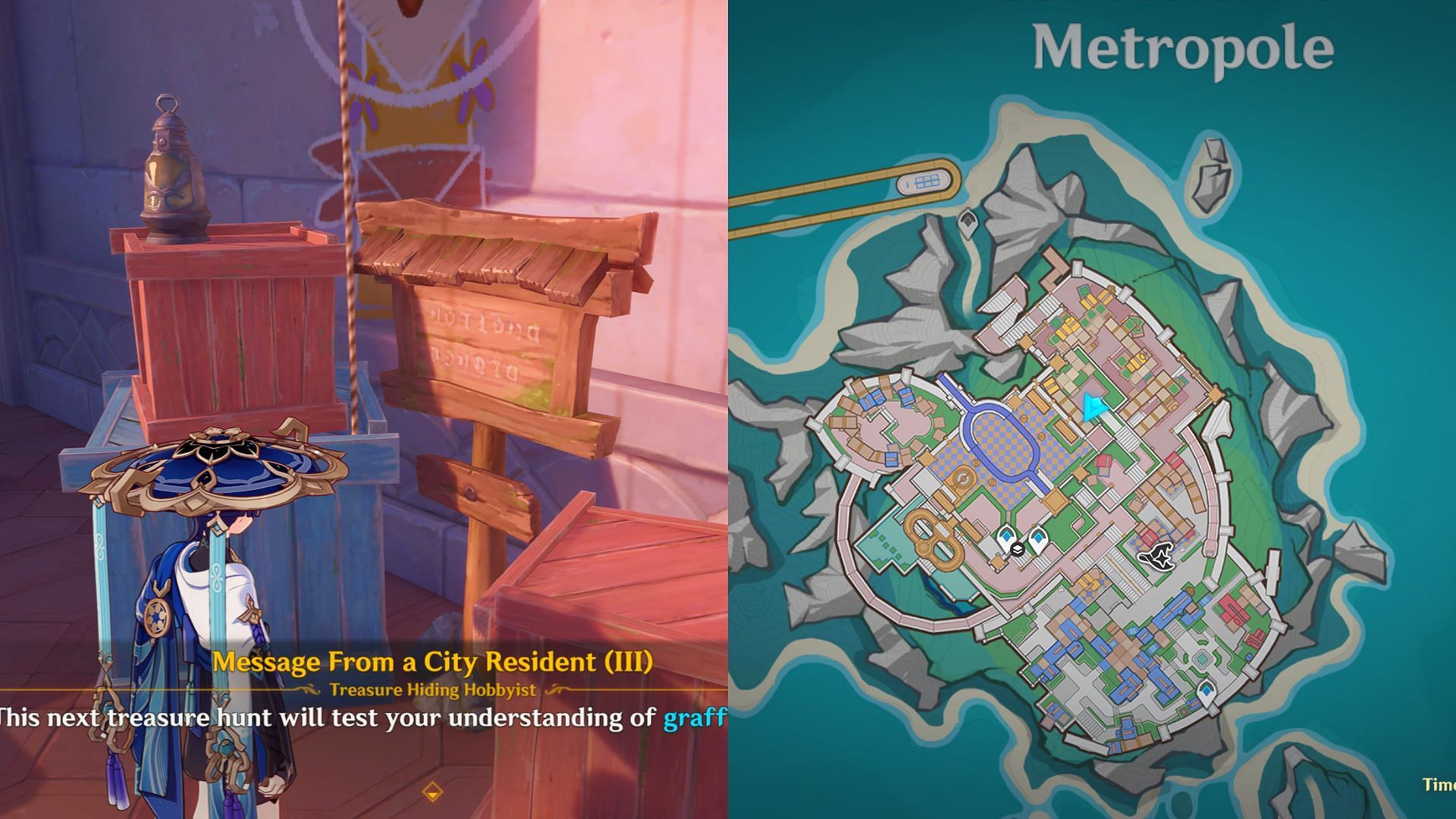 Message From a City Resident Puzzle 3 location (Image via HoYoverse)