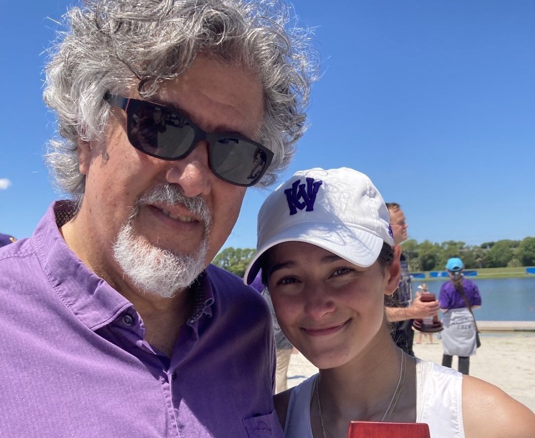 Nina Castagna with her father