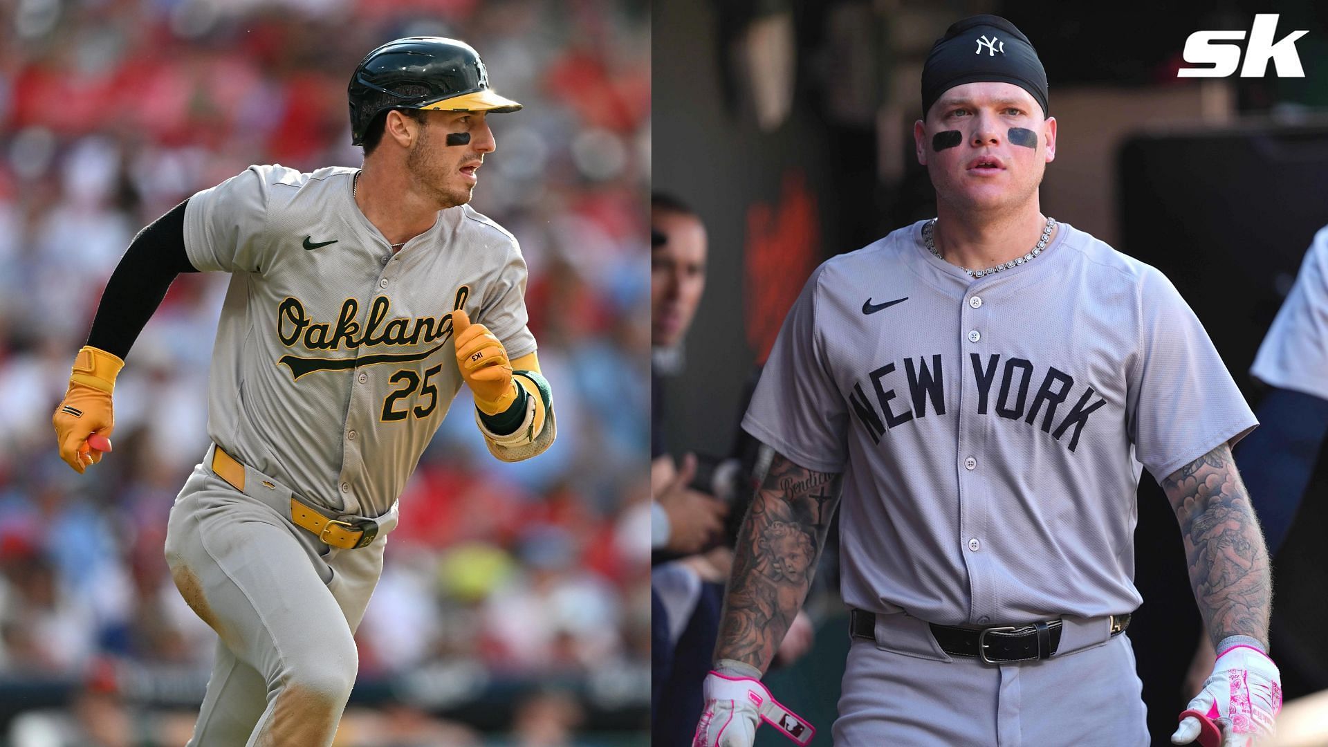 Brent Rooker and Alex Verdugo are two players whose fantasy baseball values are trending in opposite directions (Photo Source: IMAGN)