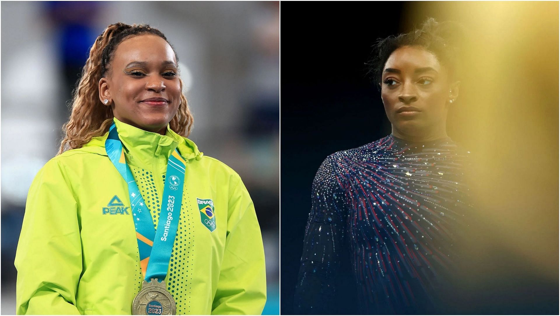 Simone Biles and Rebeca Andrade