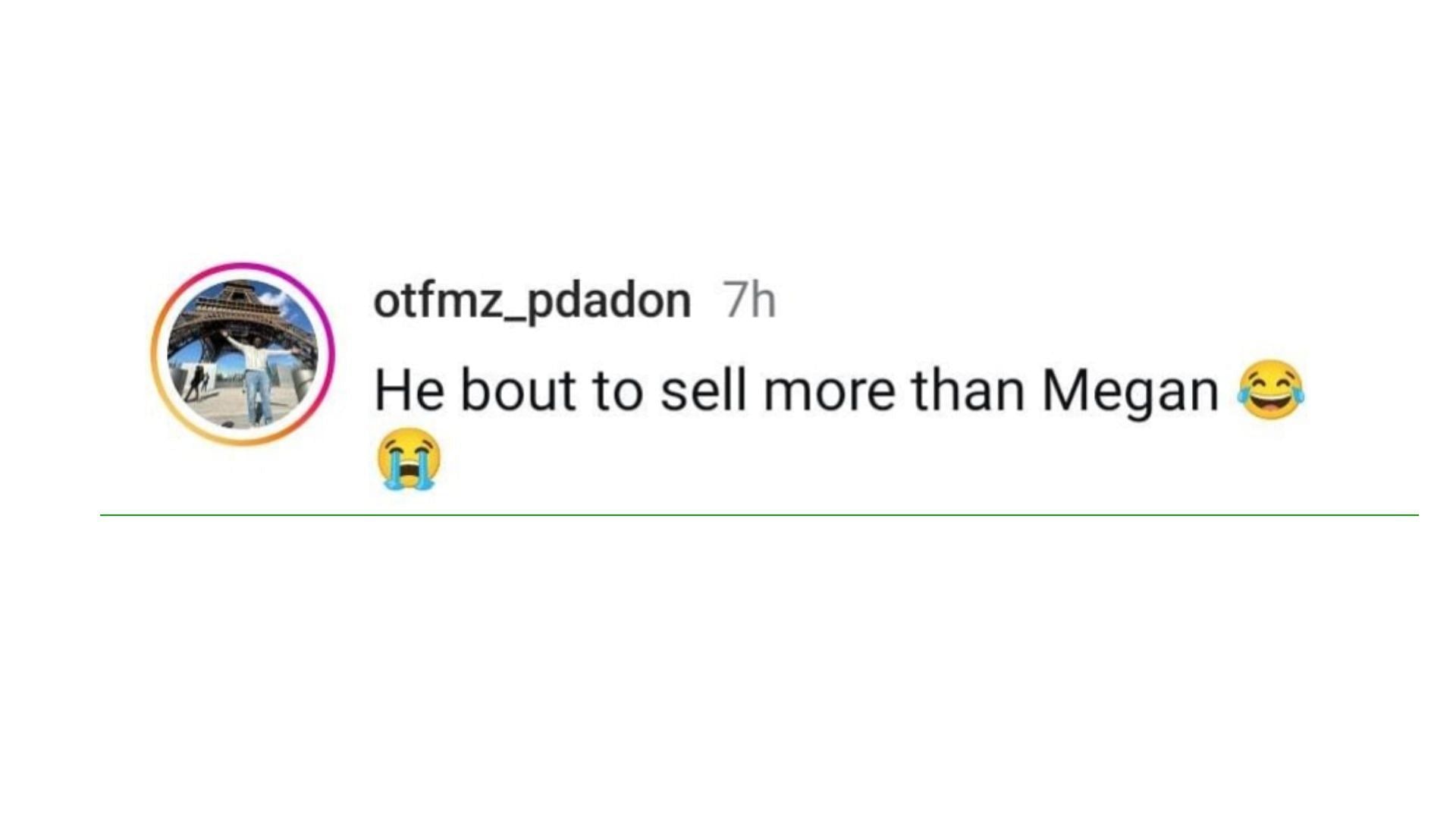 A netizen comments on Tory Lanez prison call. (Image via Instagram/@otfmz_pdadon)