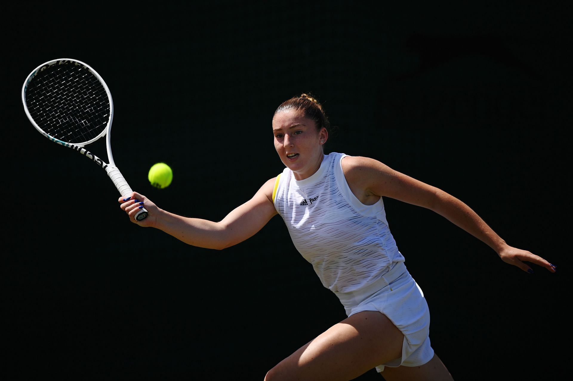 Elsa Jacquemot at the 2024 Wimbledon. (Photo: Getty)