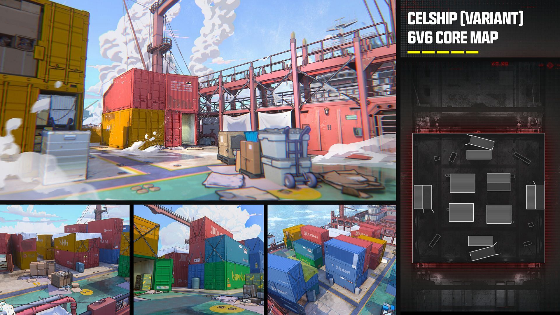 Schematics of the new Celship map in Modern Warfare 3 Season 5 (Image via Activision)