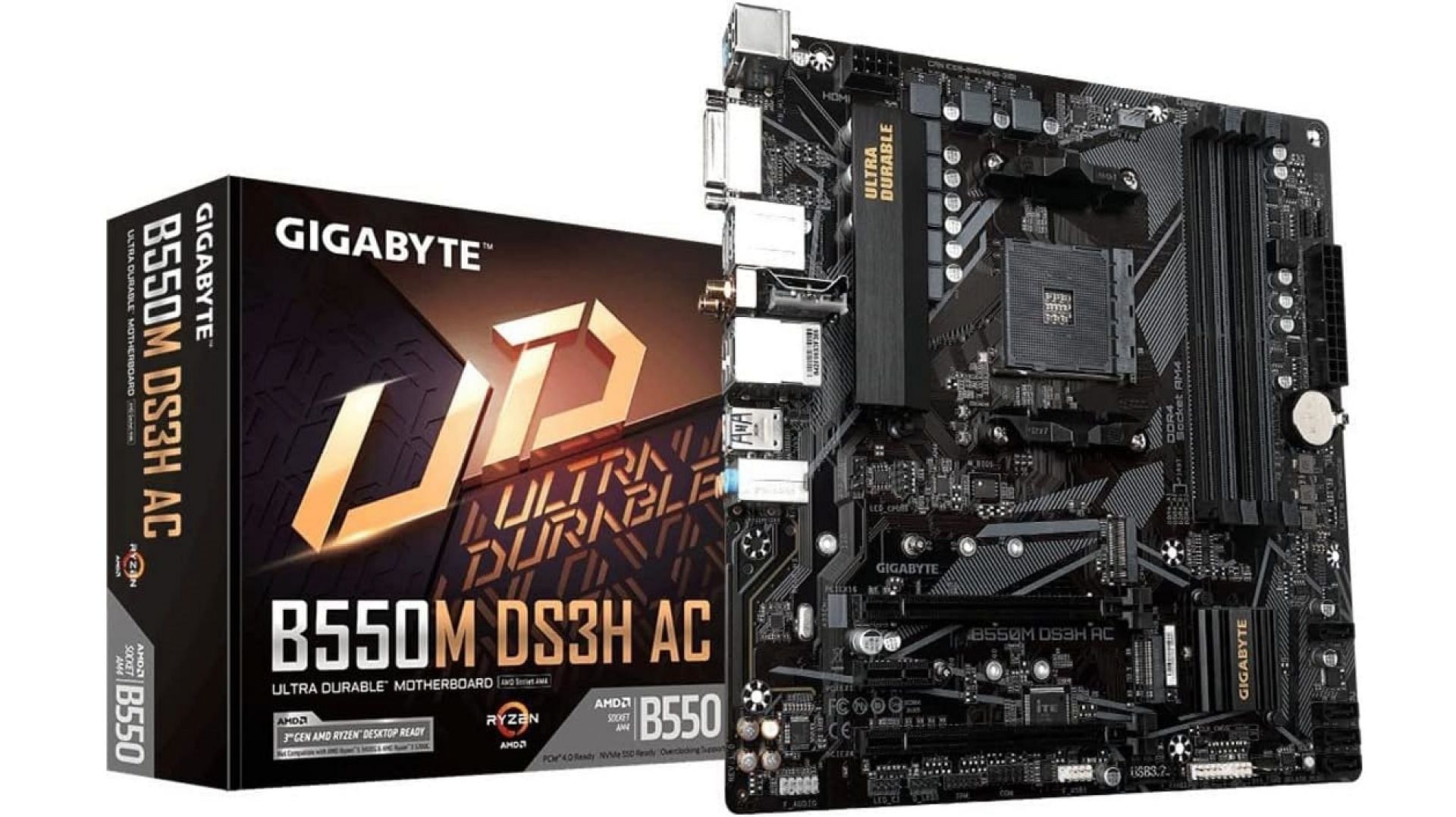 Gigabyte B550M DS3H AC motherboard (Image via Gigabyte)