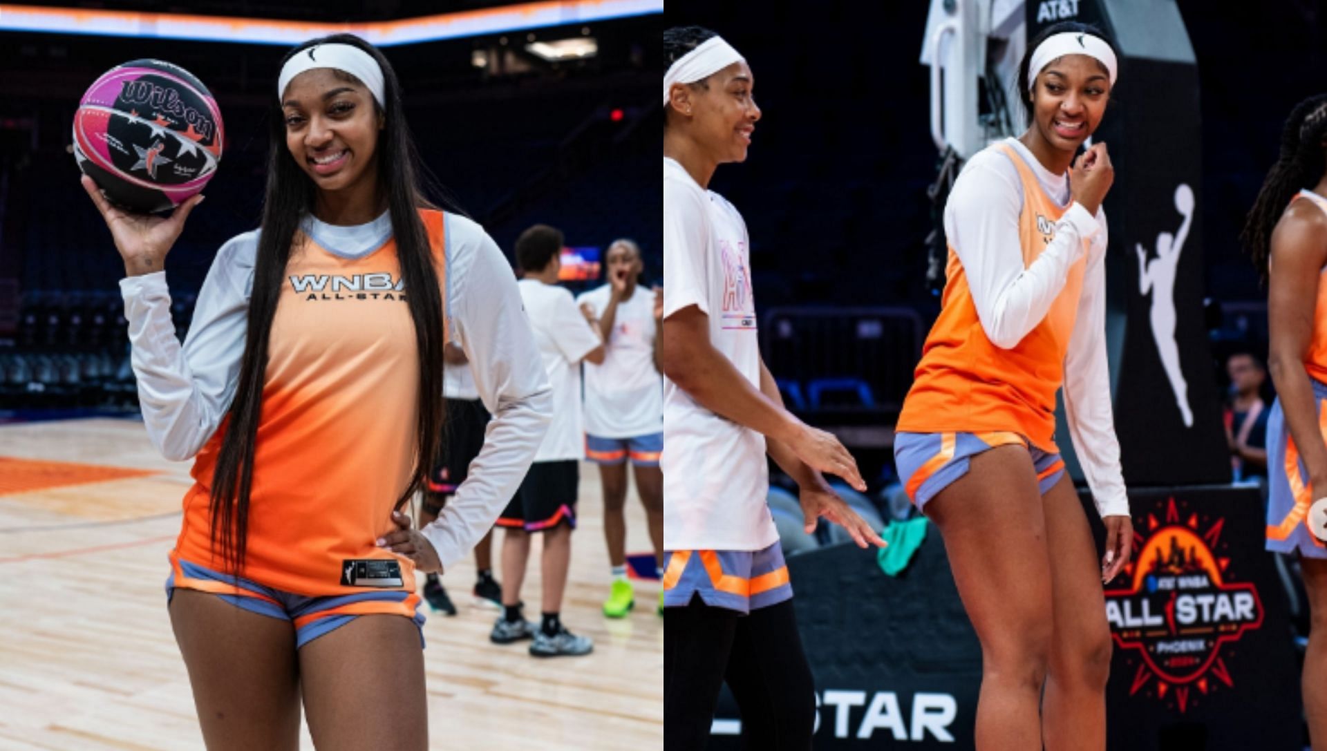 In Photos: Angel Reese unveils custom Reebok All-Star shoes ahead of 2024 WNBA Skill Challenge (Credit: IG/chicagosky)