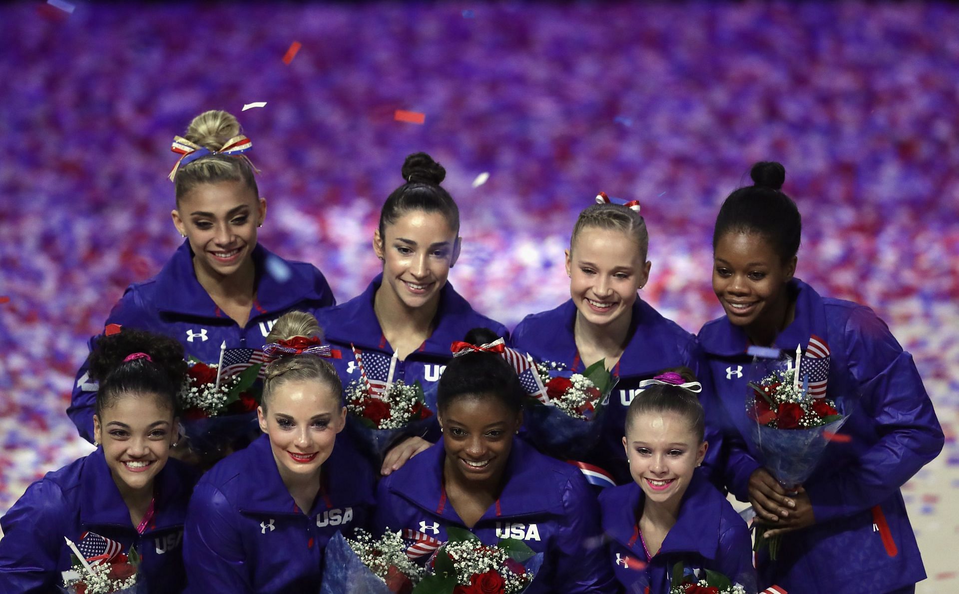 Gabby Douglas and MyLayla Skinner competed together at the 2016 U.S. Olympic Trials (Photo-Getty)