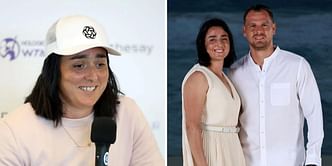 WATCH: Ons Jabeur competes against her husband Karim Kamoun in fun challenge ahead of Wimbledon; jokes about letting him win to be "a good wife"