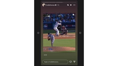 Freddie Freeman's reaction (Instagram: Freddie Freeman)