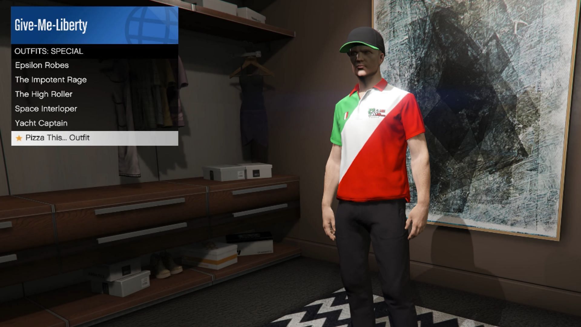 Complete 50 pizza deliveries to unlock this outfit (Image via YouTube/GTA Series Videos)