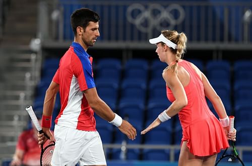 Novak Djokovic with Nina Stojanovic (Getty)