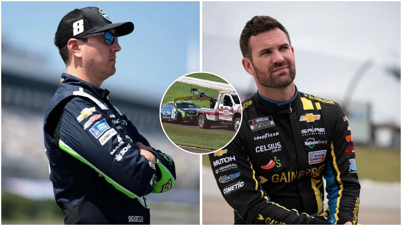 NASCAR insiders enacts a &quot;dinner theatre&quot; on the Busch-LaJoie wreck at Pocono Raceway. (All images from Getty)