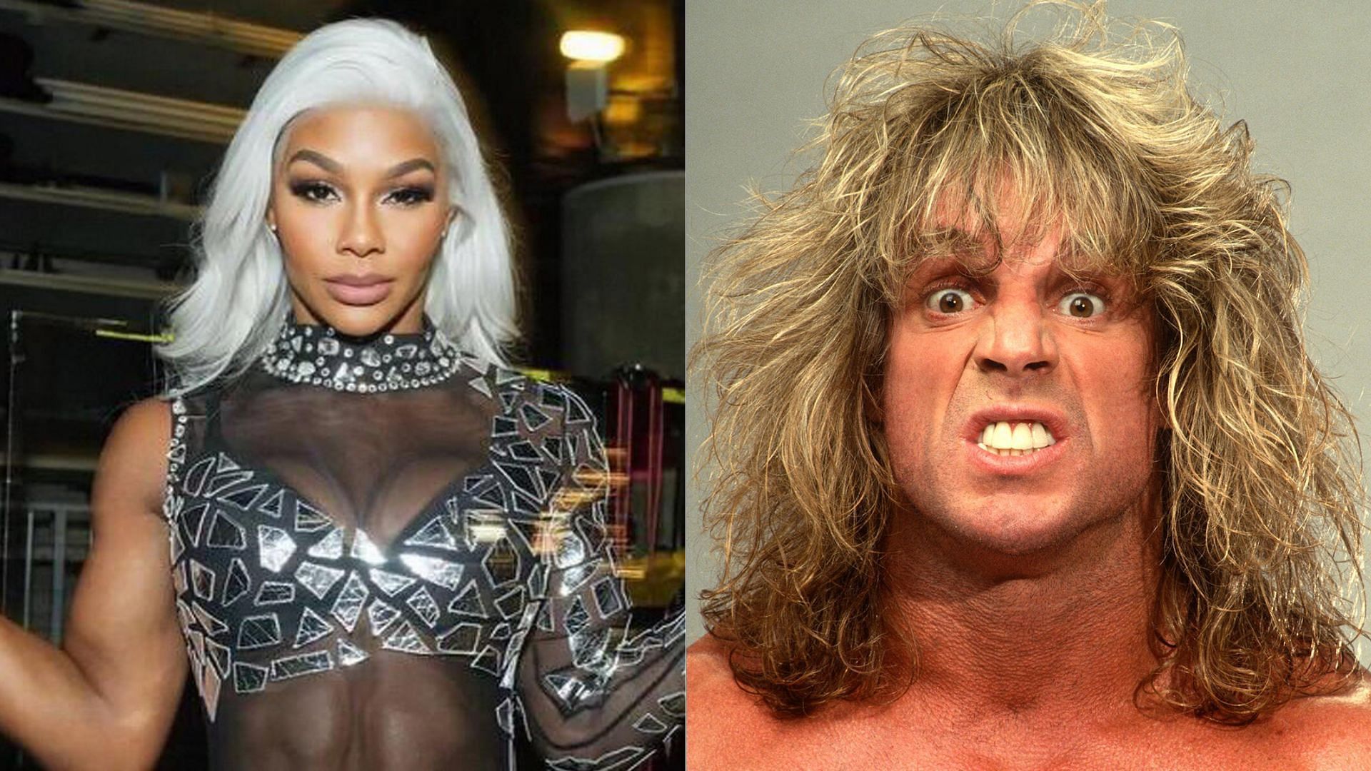 Jade Cargill (left); The Ultimate Warrior (right) [Image Credit: wwe.com]