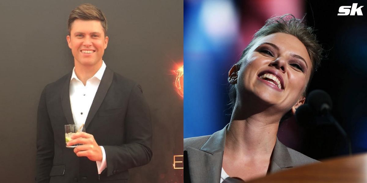 Colin Jost [L] and Scarlett Johansson [R] exchanged wedding vows in October 2020 | Getty