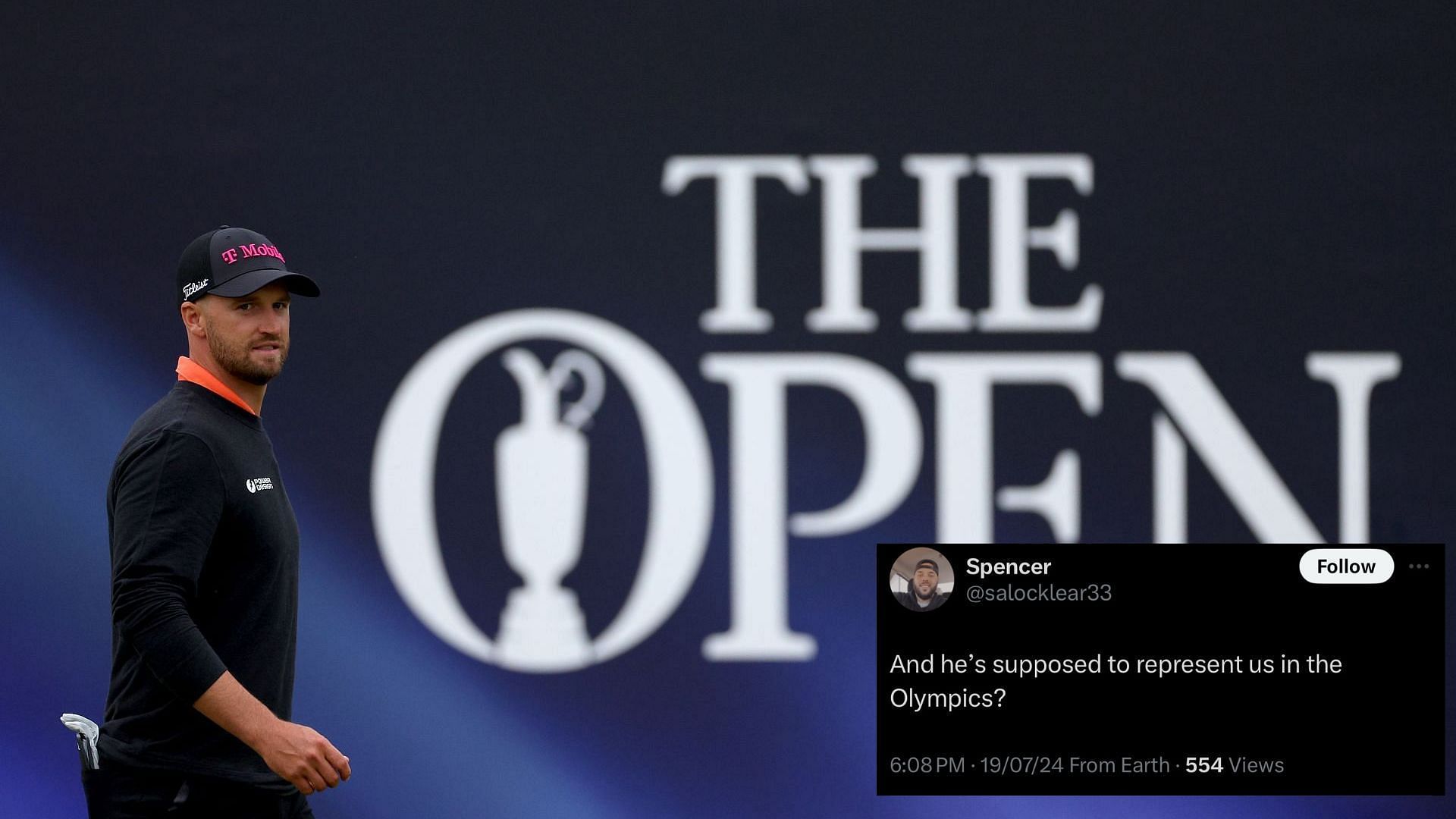 Fans fume over Wyndham Clark&rsquo;s shank at the Open Championship. Images via Getty Images 